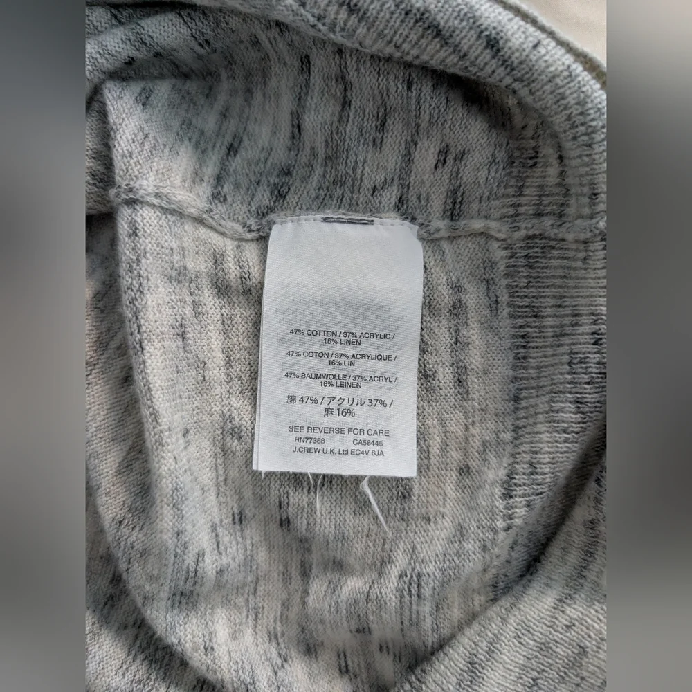 J.Crew Men’s Gray Heather Lightweight Sweater Small Crewneck Pullover Casual